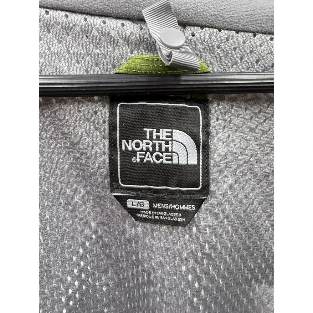 The North Face HyVent Jacket Mens Green Grey Colorblock Waterproof Shell Large